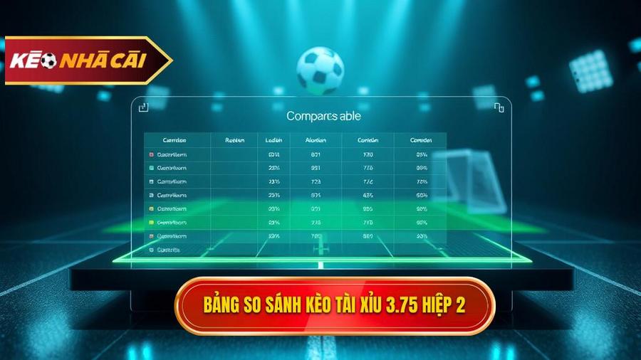 Bảng so sánh kèo tài xỉu 3.75 hiệp 2